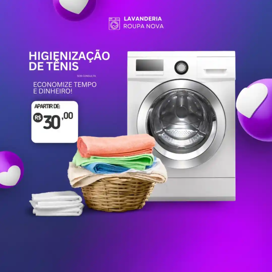 Promoção de higienização de tênis a partir de R$ 30,00